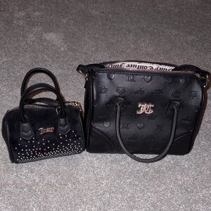 Black Designer Juicy Couture Handbag Set